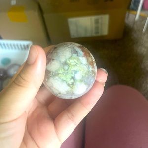 Flower agate spheres from very small small medium big